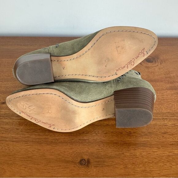 Sam Edelman Olive Green / Grey Suede Ankle Bootie, 7.5 - Picture 8 of 8